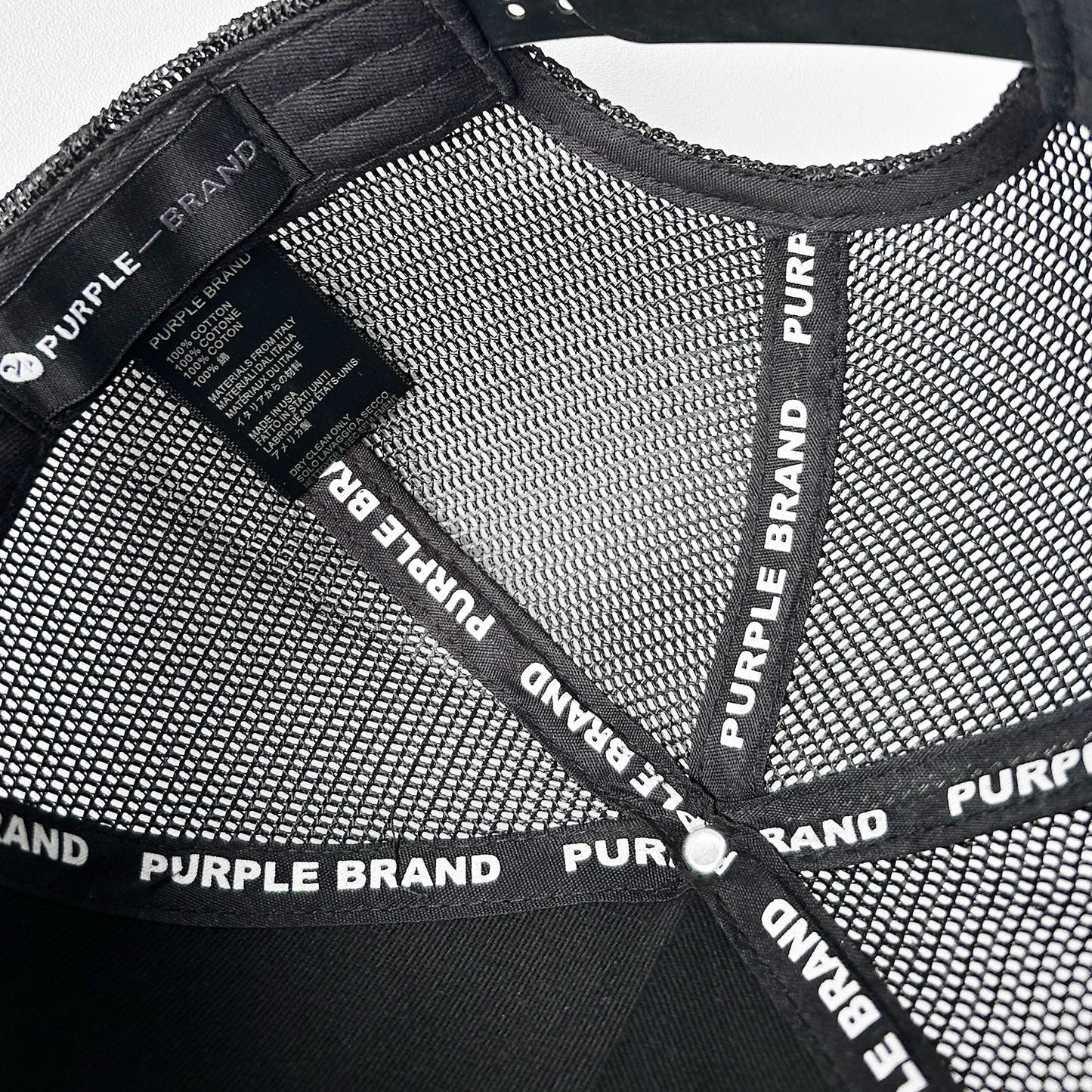 Purple Hat Mesh Stitching Embroidery PB002#