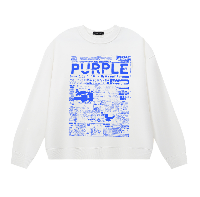 Purple 2024 Men's Long-Sleeve T-shirt Sweatshirt 1129